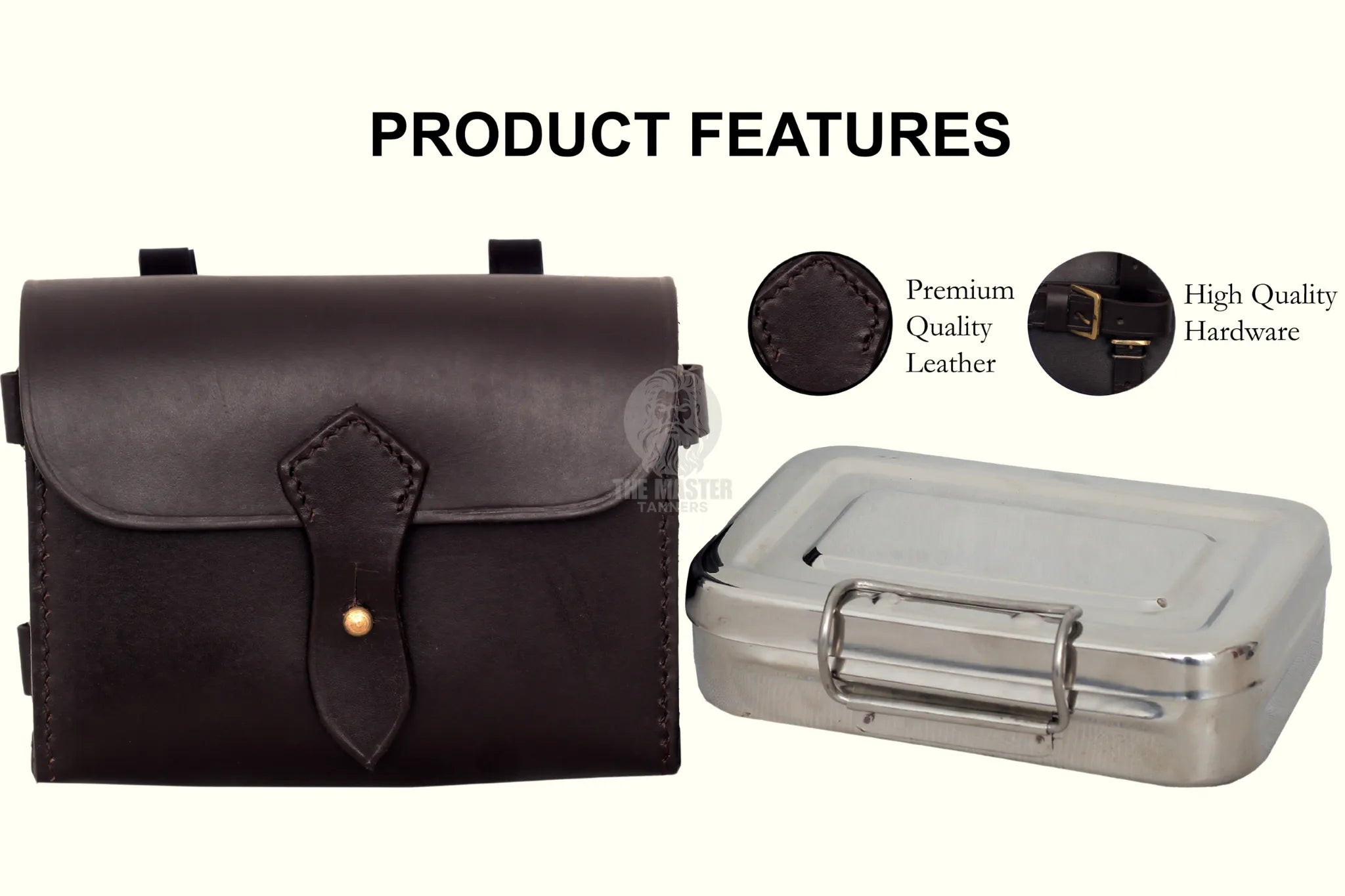 sandwich tin, sandwich tin with leather case