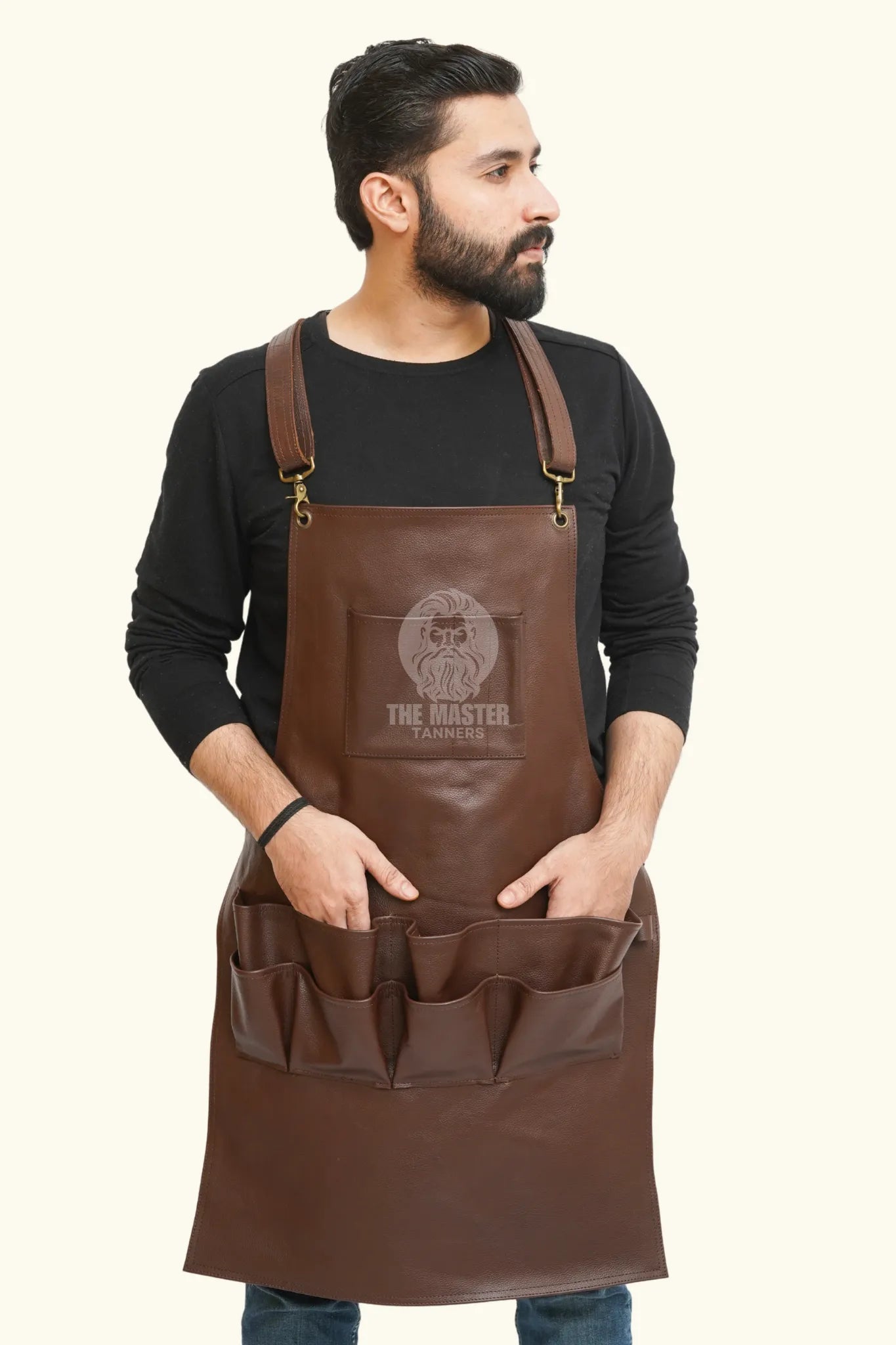 Leather work apron with pockets, Leather Aprons, Leather Woodworking Apron, Leather Butcher Apron, Leather Chef Apron, Leather Blacksmith Apron, Leather Barber Apron, Leather BBQ Apron, Leather Carpenters Apron, Leather Welding Apron