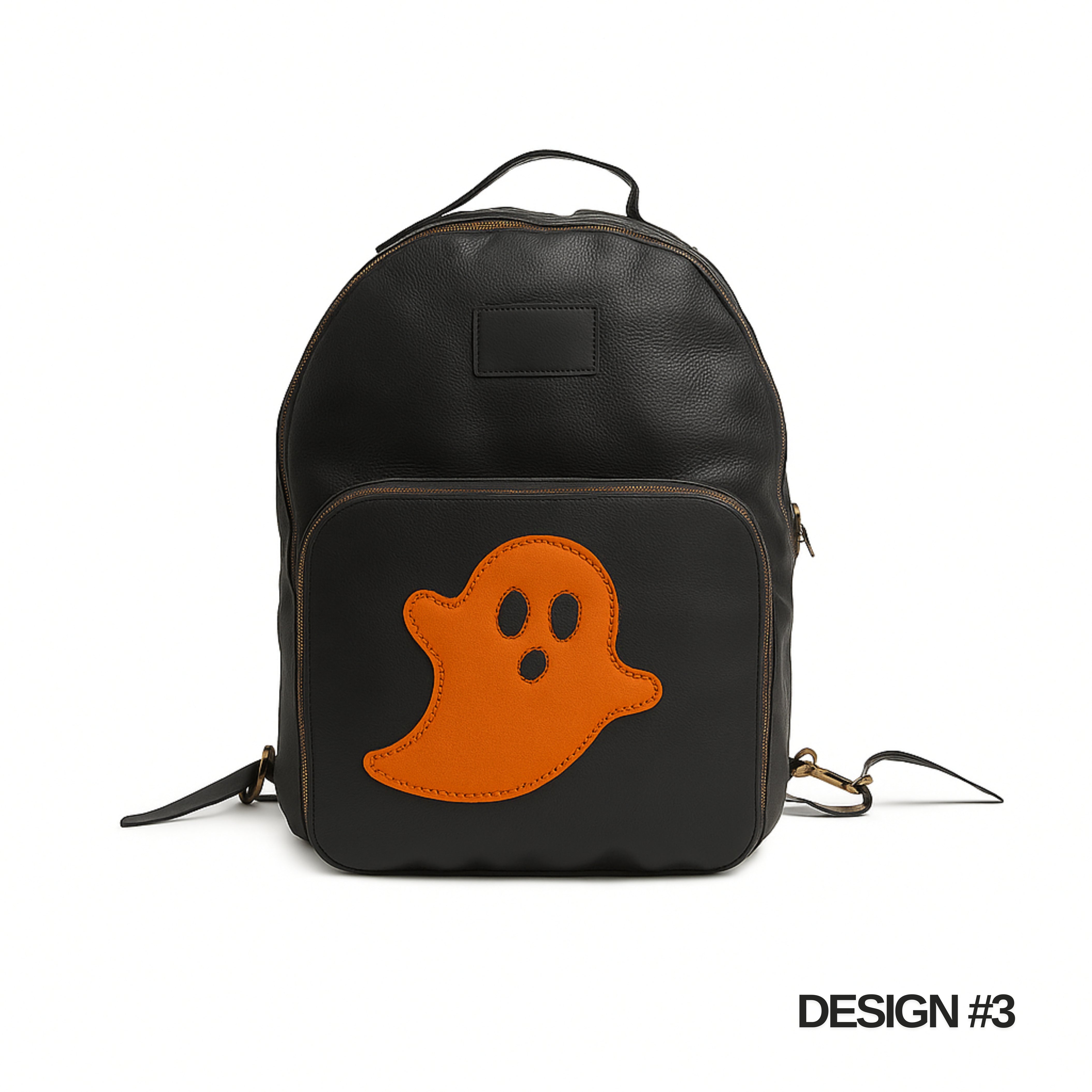 Halloween Premium Black Leather Backpack