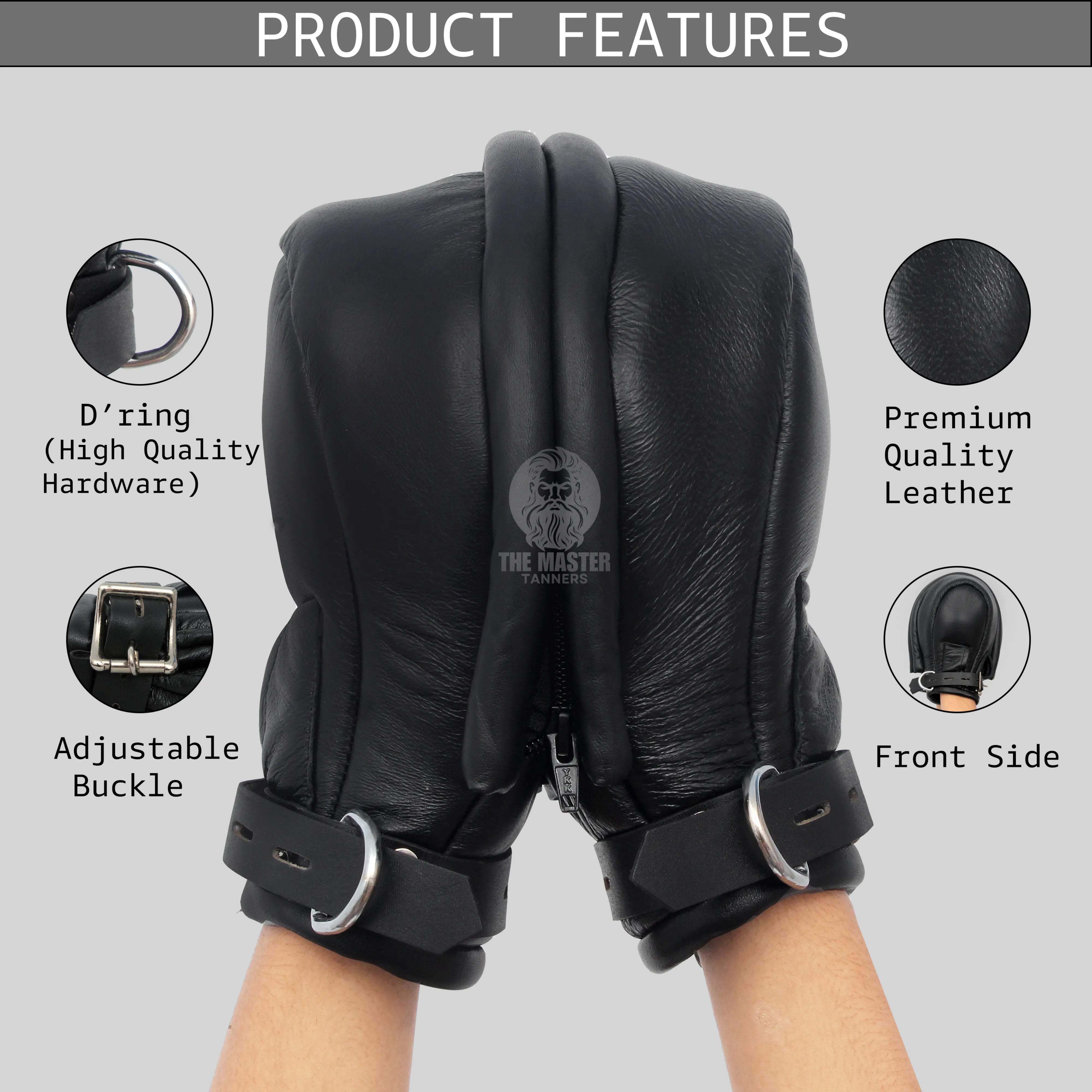  leather bondage mittens, leather mitts, leather bondage mitts, bdsm mittens, bdsm mitts, bondage mittens