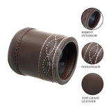 leather dice cups, brown dice cup, leather dice cup, dice shaker, leather dice shaker