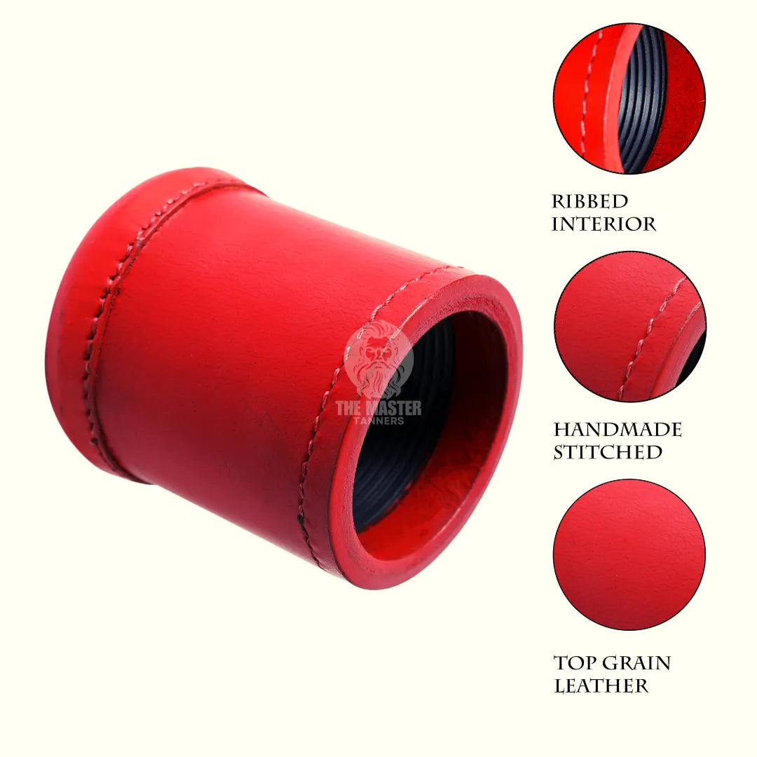 Leather Dice Cups, Red Dice Cup, Leather Dice Cup, Dice Shaker , Backgammon dice cup