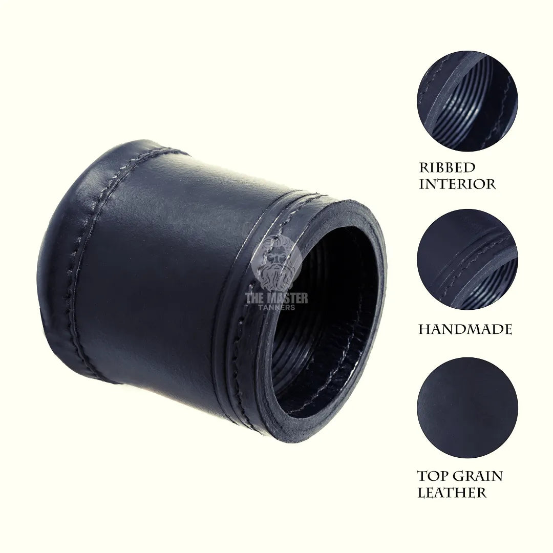 Leather Dice Cups, Black Dice Cup, Leather Dice Cup