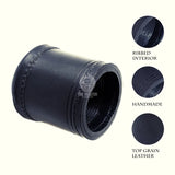 Leather Dice Cups, Black Dice Cup, Leather Dice Cup