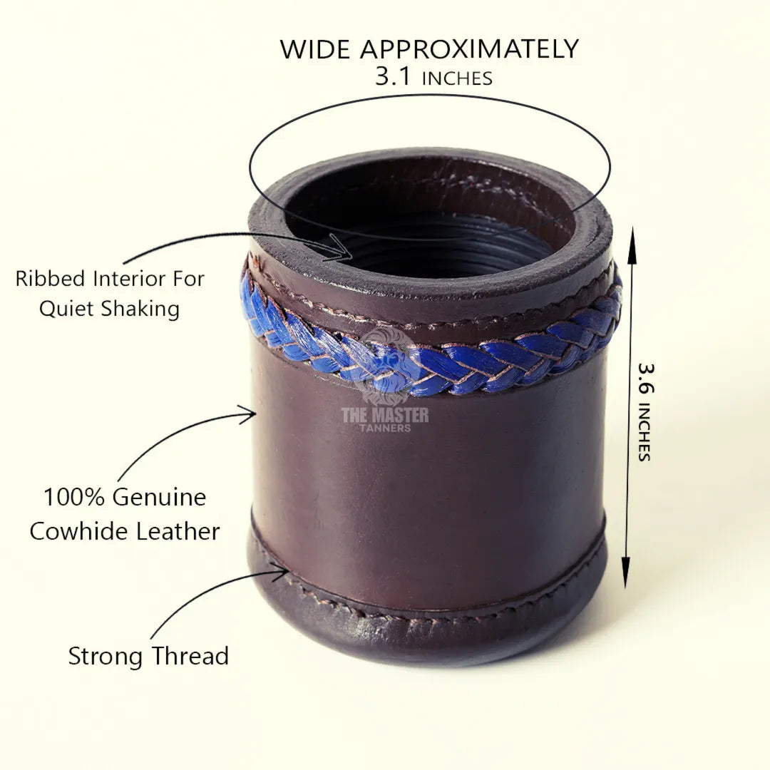 Leather Dice Cups, Brown Dice Cup, Leather Dice Cup, Dice Shaker, Dice Roller, leather liar's dice cup
