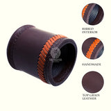Leather Dice Cups, Brown Dice Cup, Leather Dice Cup