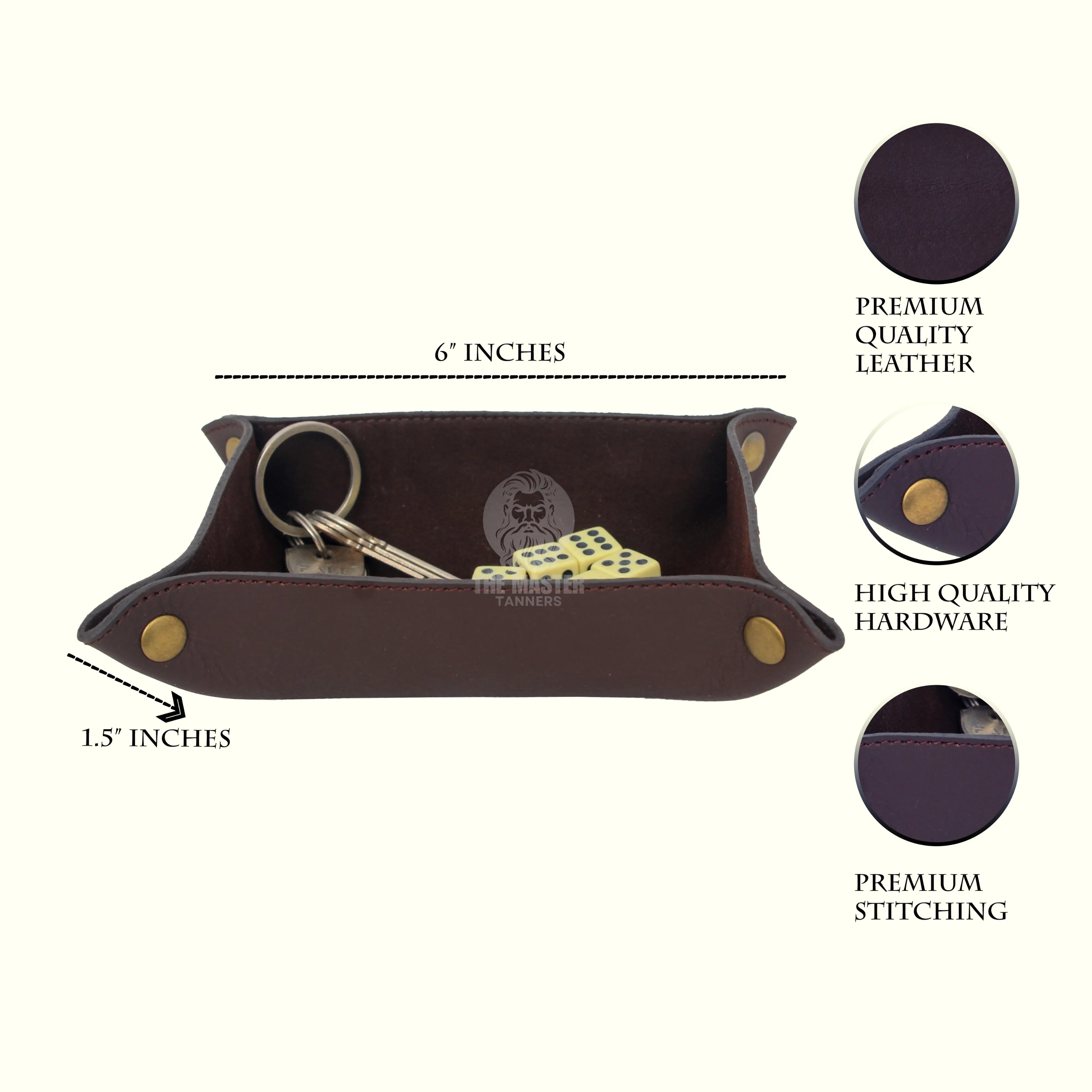 leather valet tray, black valet tray