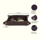 leather valet tray, black valet tray