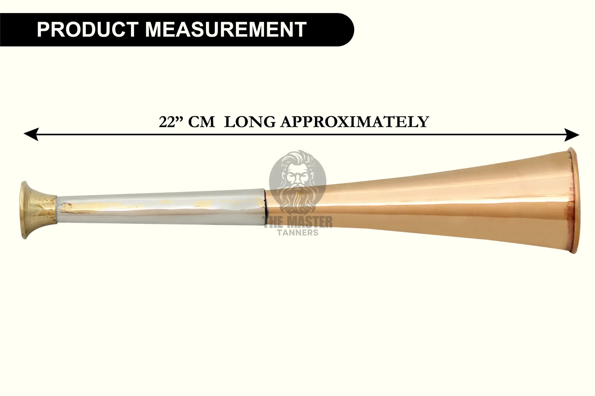 Fox Hunting Horn, copper fox hunting horn, hunting horn with brass mouthpiece, fox hunting horn for sale