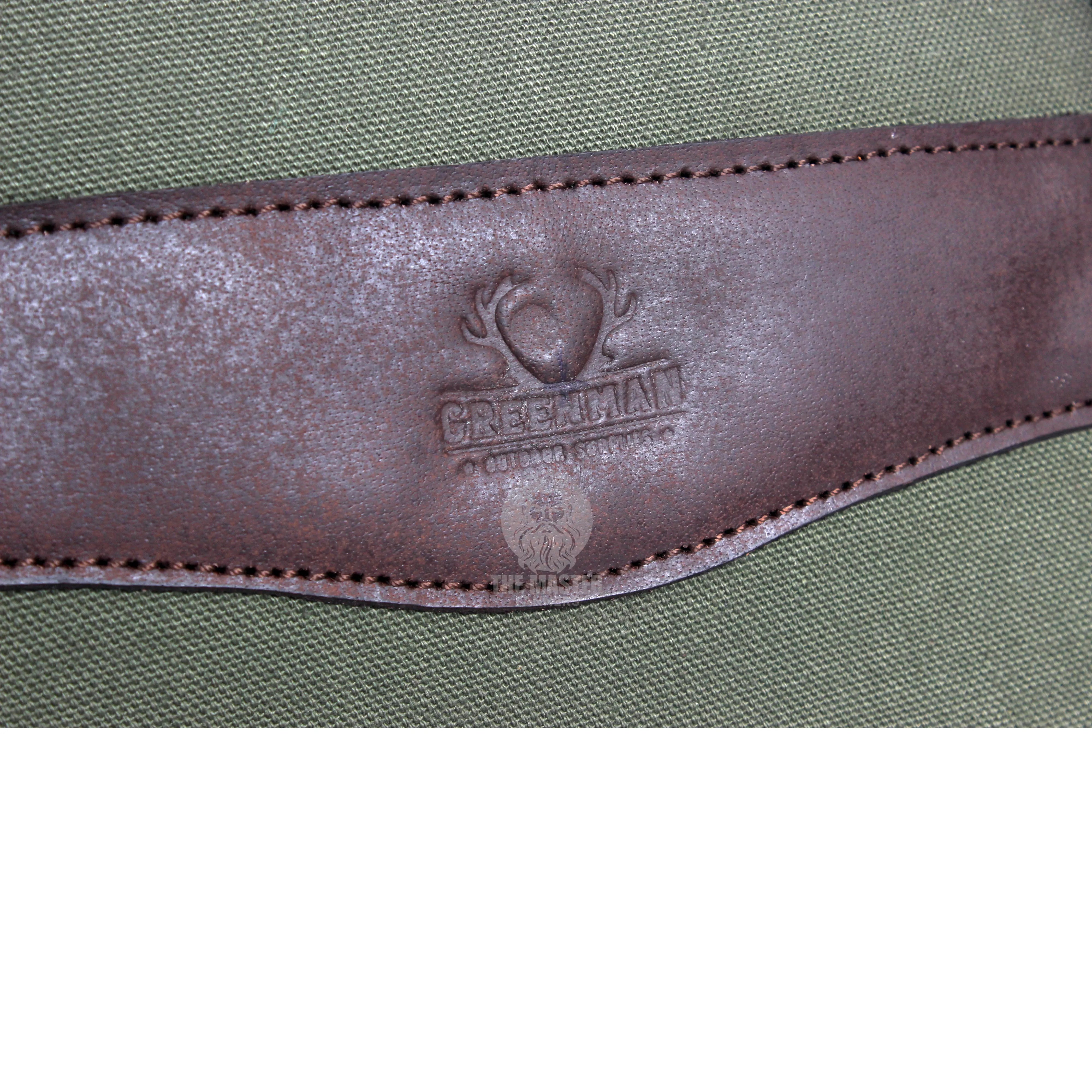 Green and Brown Waxed Canvas Leather Shotgun Case, Canvas Leather Gun Slip Case, Canvas Leather Shotgun Case