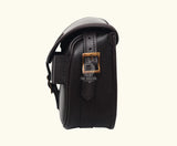 leather cartridge bag, brown cartridge bag, leather shooting bag,