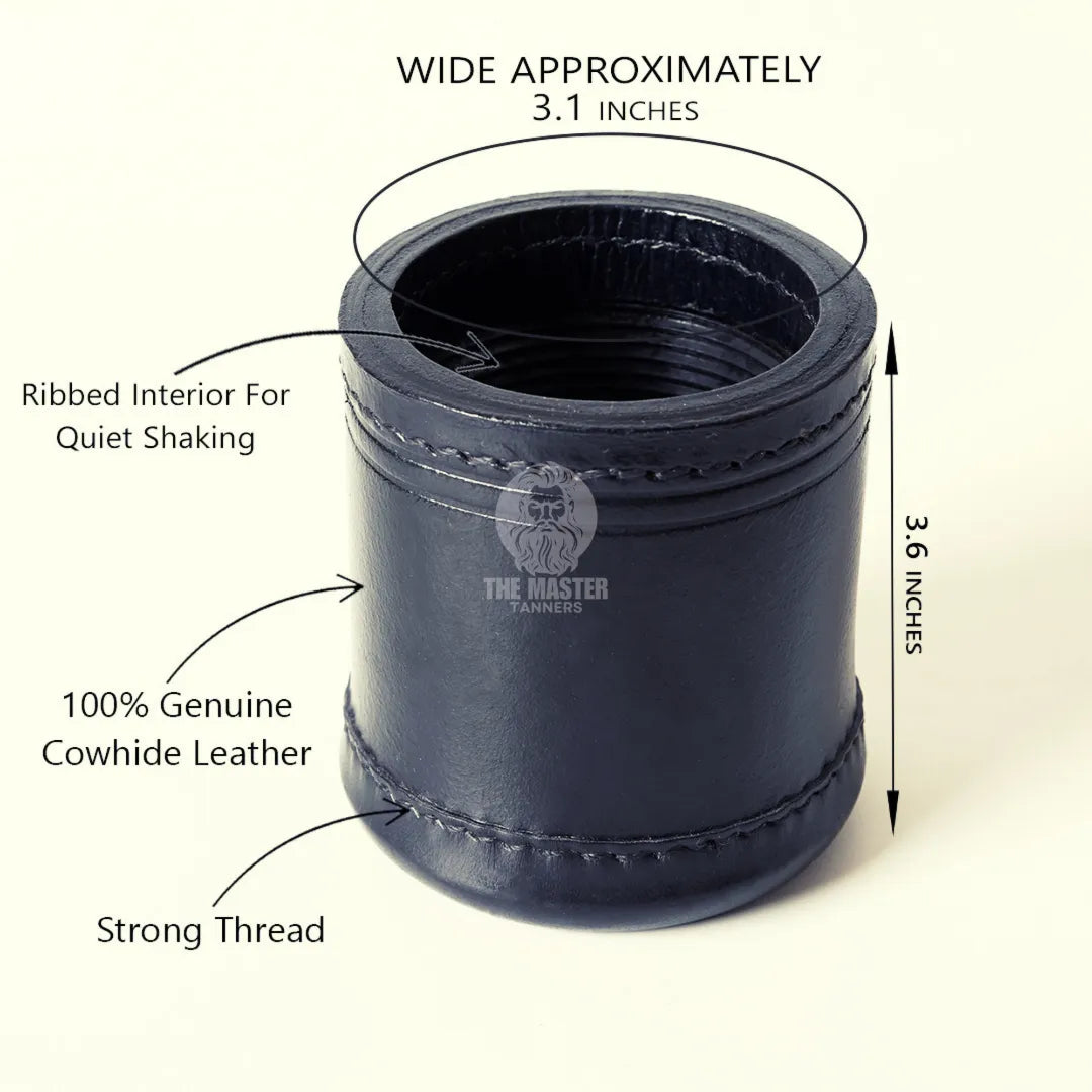 Leather Dice Cups, Black Dice Cup, Leather Dice Cup