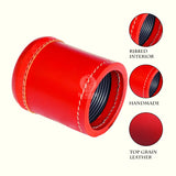 Dice Shaker, Leather Dice Shaker, Leather Dice Cups, Red Dice Cup, Leather Dice Cup, backgammon dice cups