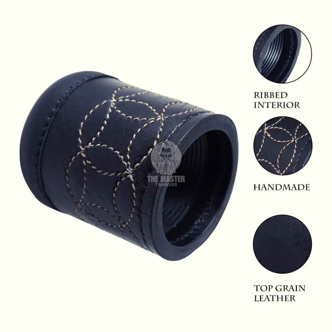 Leather Dice Cups, Black Dice Cup, Leather Dice Cup,  Dice Shaker, Dice Roller