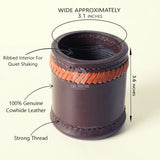 Leather Dice Cups, Brown Dice Cup, Leather Dice Cup