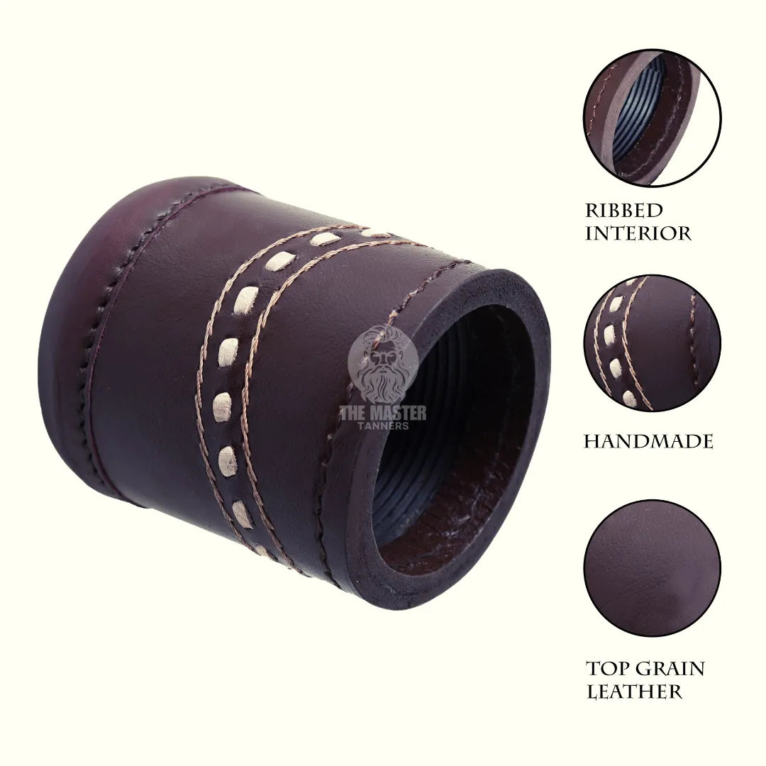 Leather Dice Cups, Brown Dice Cup, Leather Dice Cup, Baclgammon Dice Cup, Leather Backgammon dice cups