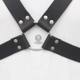 Mens Leather Bulldog Harness -front image