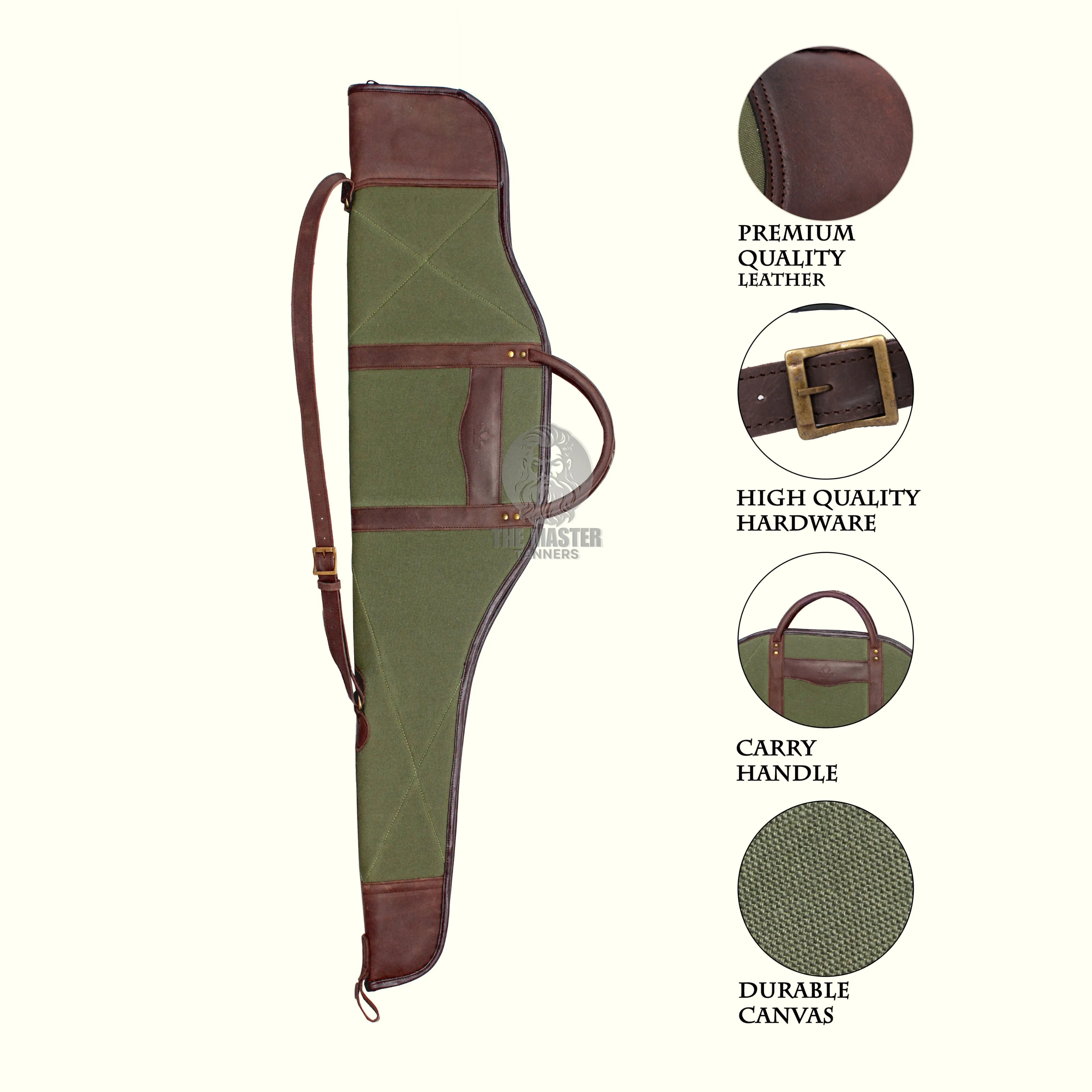canvas leather rifle case, canvas rifle case, leather guncase, leather rifle case , rifle case