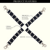 leather hogtie, black leather hogtie, BDSM hogtie