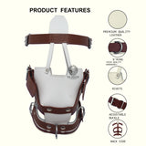  Front side view of model wearing Gay Bondage Muzzle