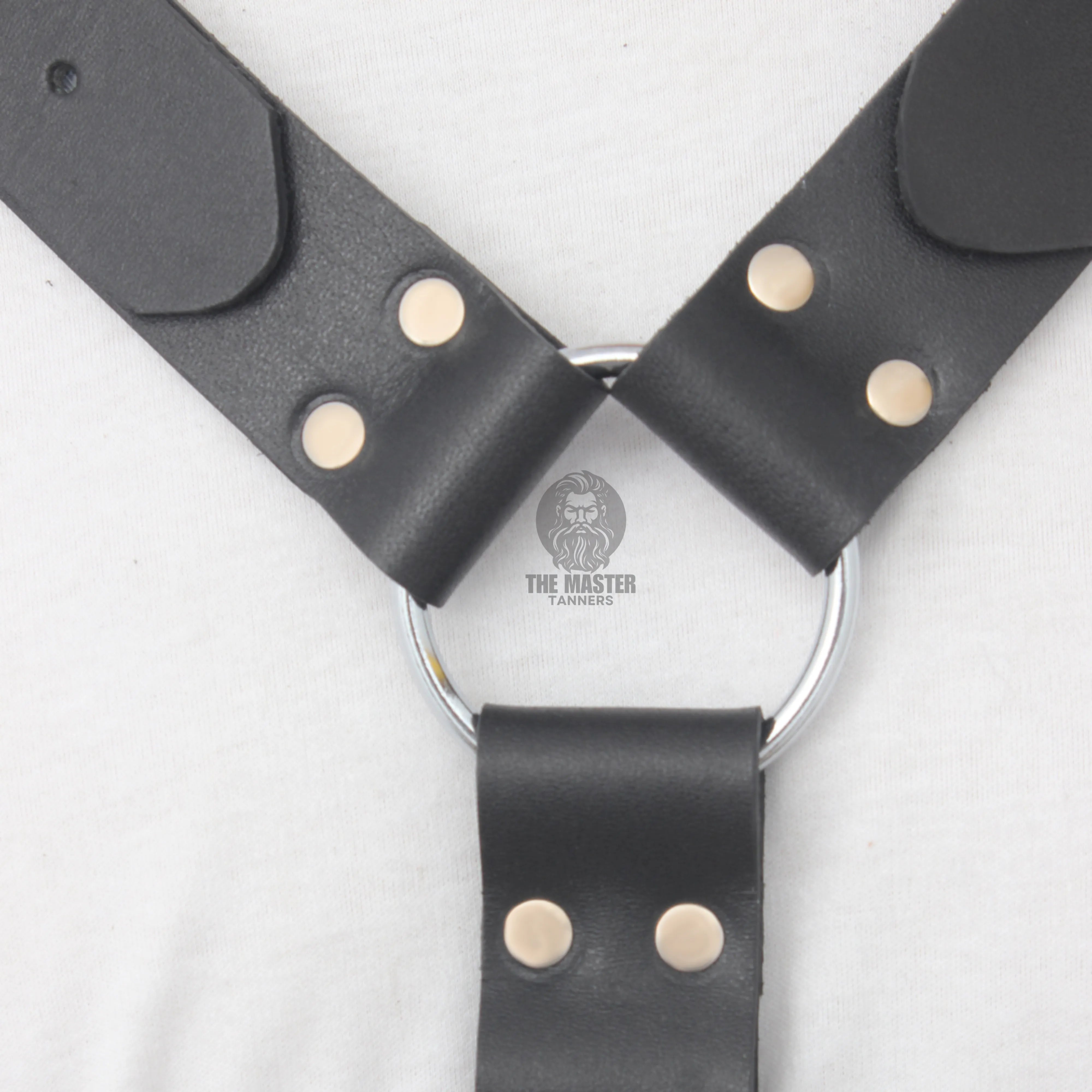 Mens Leather Bulldog Harness -front image