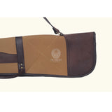 Tan and Brown Waxed Canvas Leather Shotgun Case, Canvas Leather Rifle Case, Shotgun Case