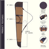 Tan and Brown Waxed Canvas Leather Shotgun Case, Canvas Leather Rifle Case, Shotgun Case
