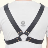 Mens Leather Bulldog Harness -front image