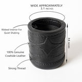Jumbo Leather Dice Cup | Black Dice Shaker with 5 free Dice