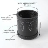 Yahtzee Leather Dice Cup with 5 free Dice - Black