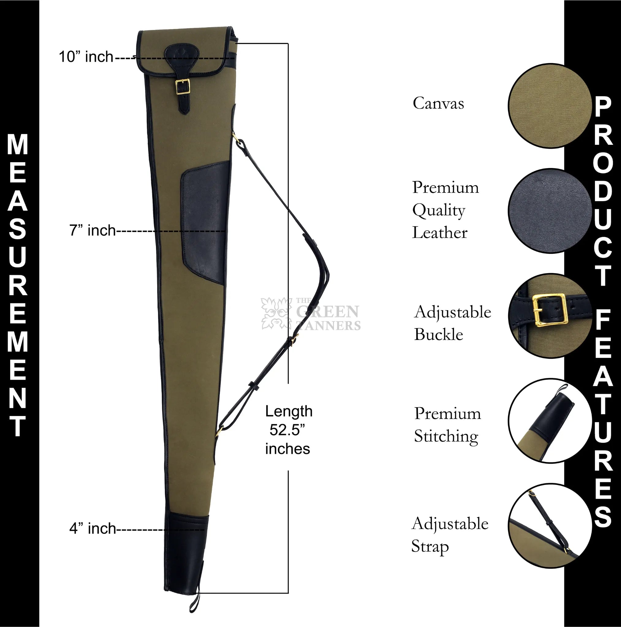 Canvas Leather Slip Case, Shotgun Slip Case, Canvas Slip Cover, Gun Case  