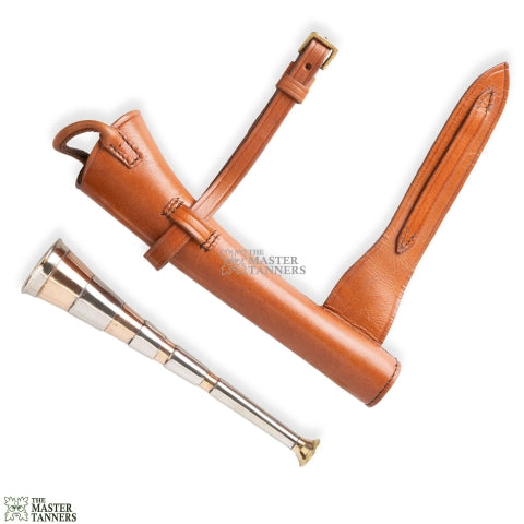 Fox Hunting Horn, Fox Hunting Horn with Leather Case, 1 band horn, 3 band horn, 4 band horn, Fox Hunting Horn 