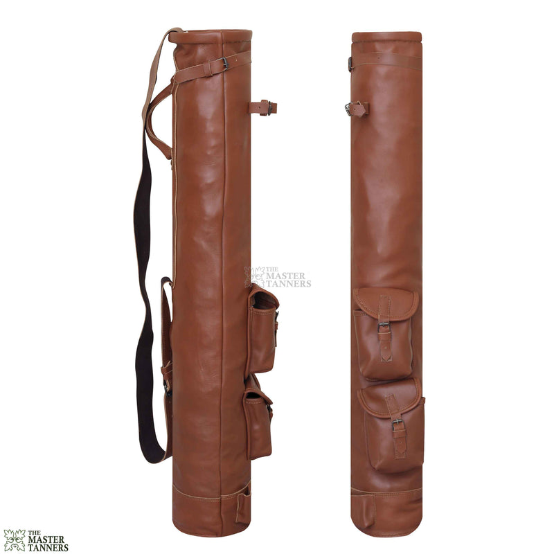 Classic Brown Leather Golf Bag