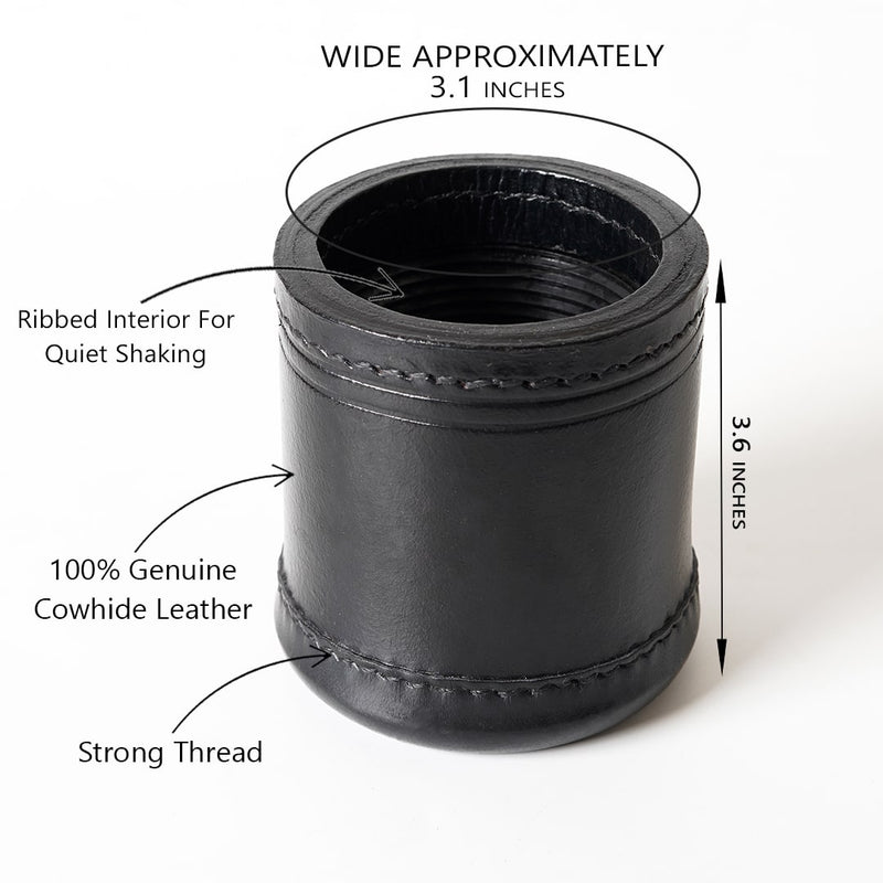 Leather Dice Cups, Black Dice Cup, Leather Dice Cup