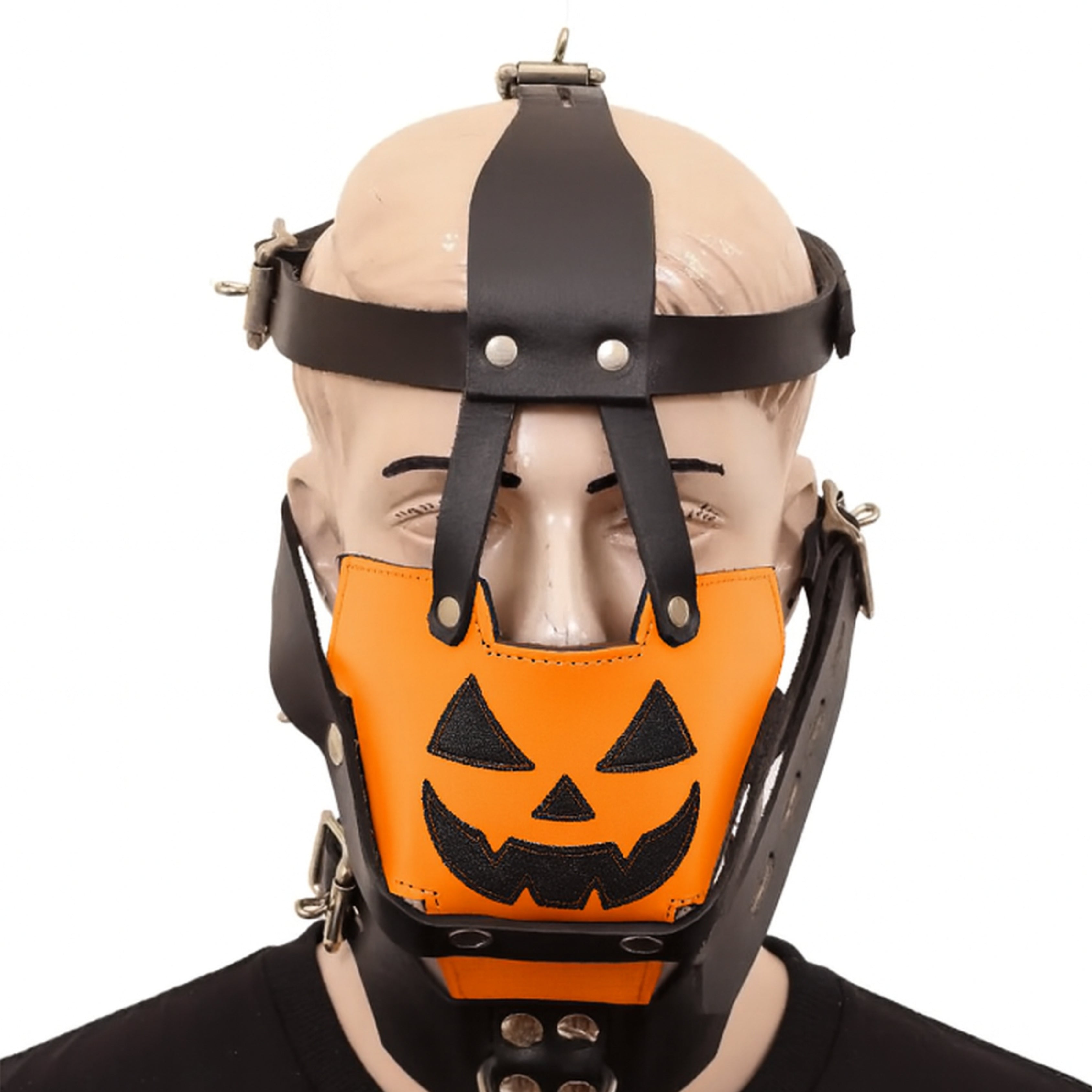Halloween Leather Bondage Muzzle Gag