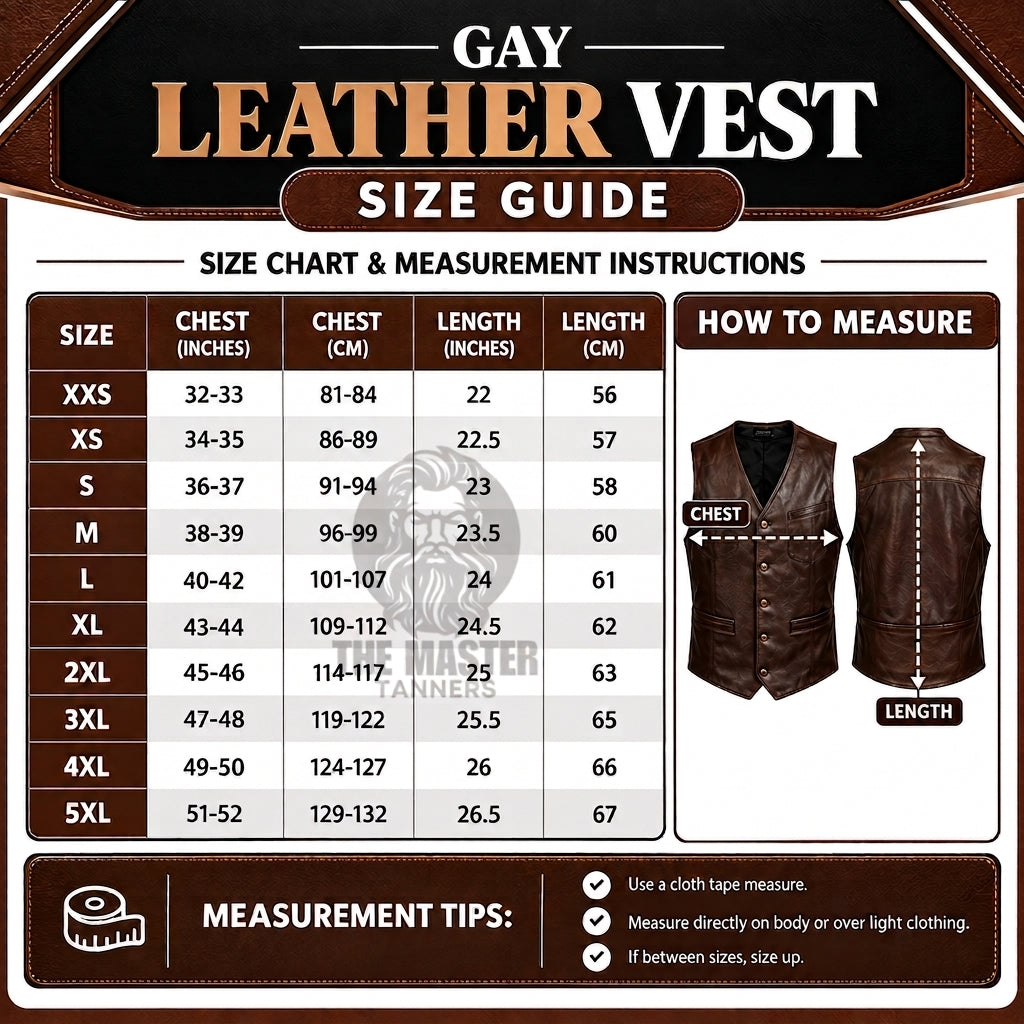 Authentic Leather Gay Vest