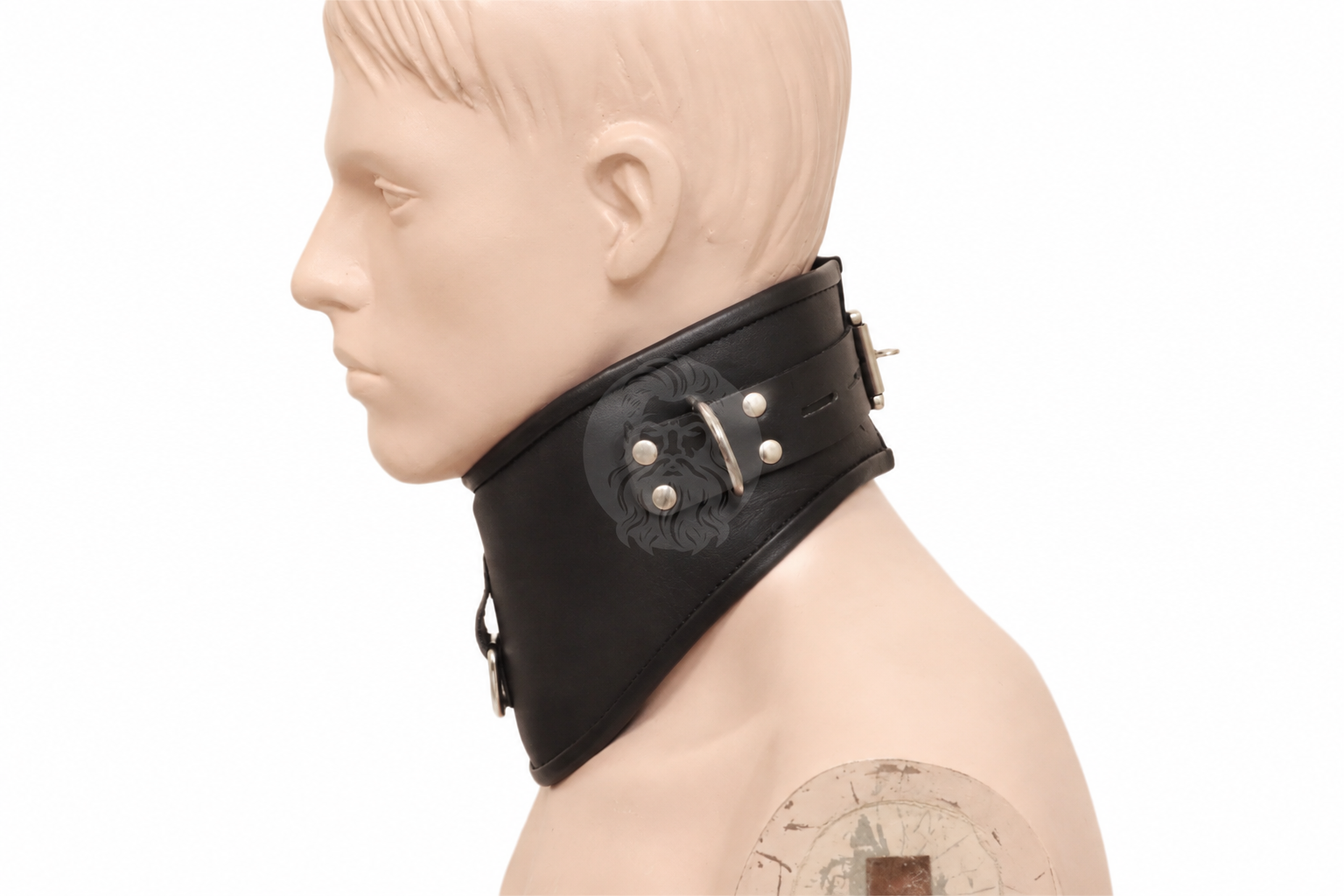 Full-Grain Leather Bondage Posture Collar, view 3