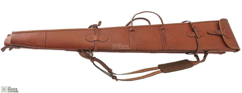 double brown leather shotgun case, leather gun slip case, Leather Shotgun Cases