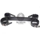 leather suspension cuffs, suspension cuffs, leather wrist cuffs, bondage suspension cuffs, bdsm suspension cuffs, Leather Arm Binder , bdsm restraints