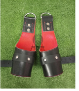 leather suspension cuffs, fur lined leather suspension cuff kit with bondage ring, high quality heavy leather padded wrist suspension cuffs, leather ankle suspension cuff, leather bondage suspension cuffs, suspension cuffs, bondage suspension cuffs, bdsm suspension cuffs, bdsm leather suspension cuffs