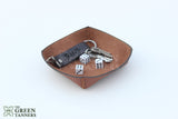 leather valet tray, brown valet tray