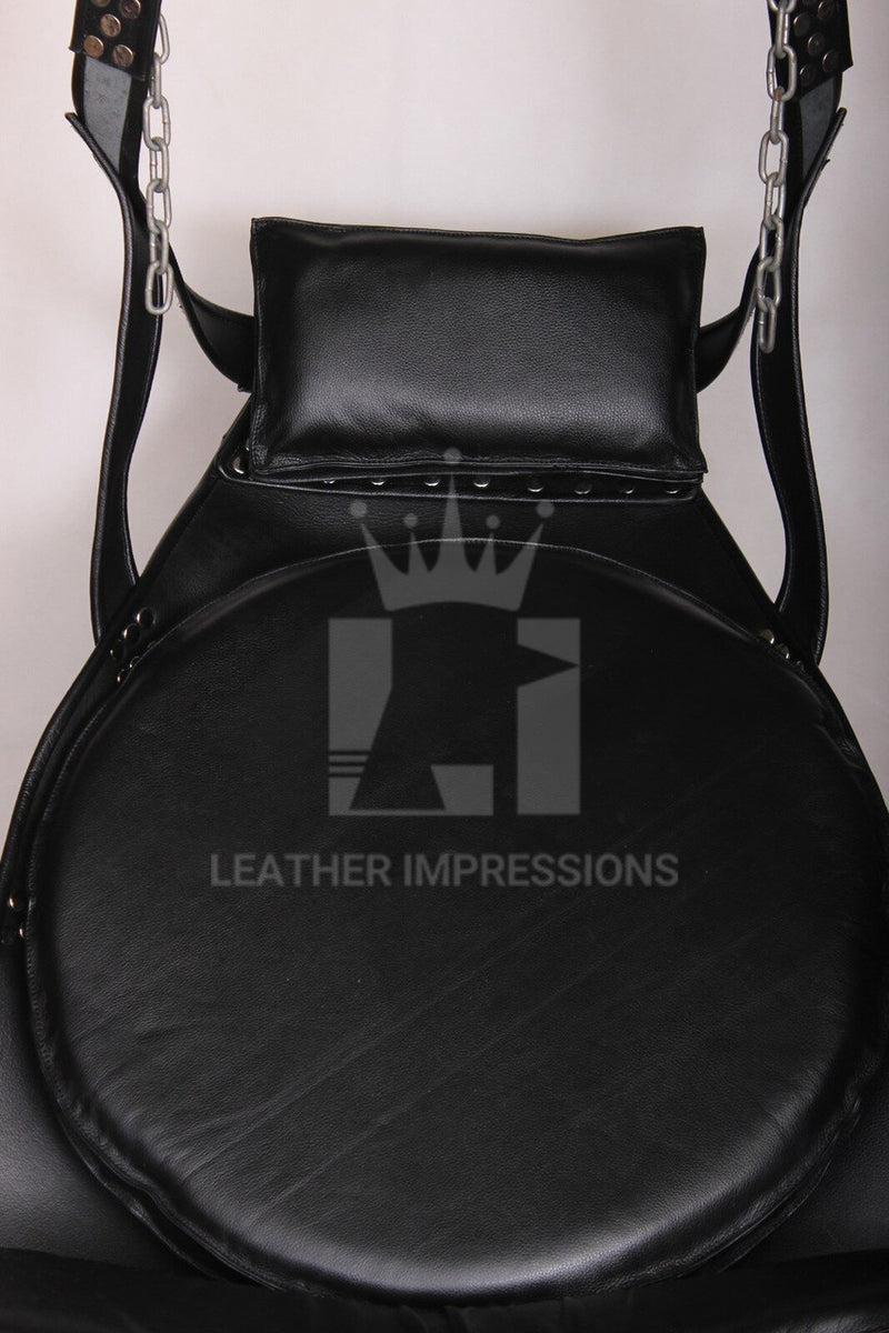 leather swing, leather bondage swing, leather sling, leathe sex sling