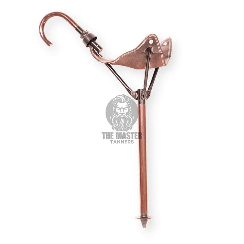 leather camping stool, foldable shooting stick, Camping Stool