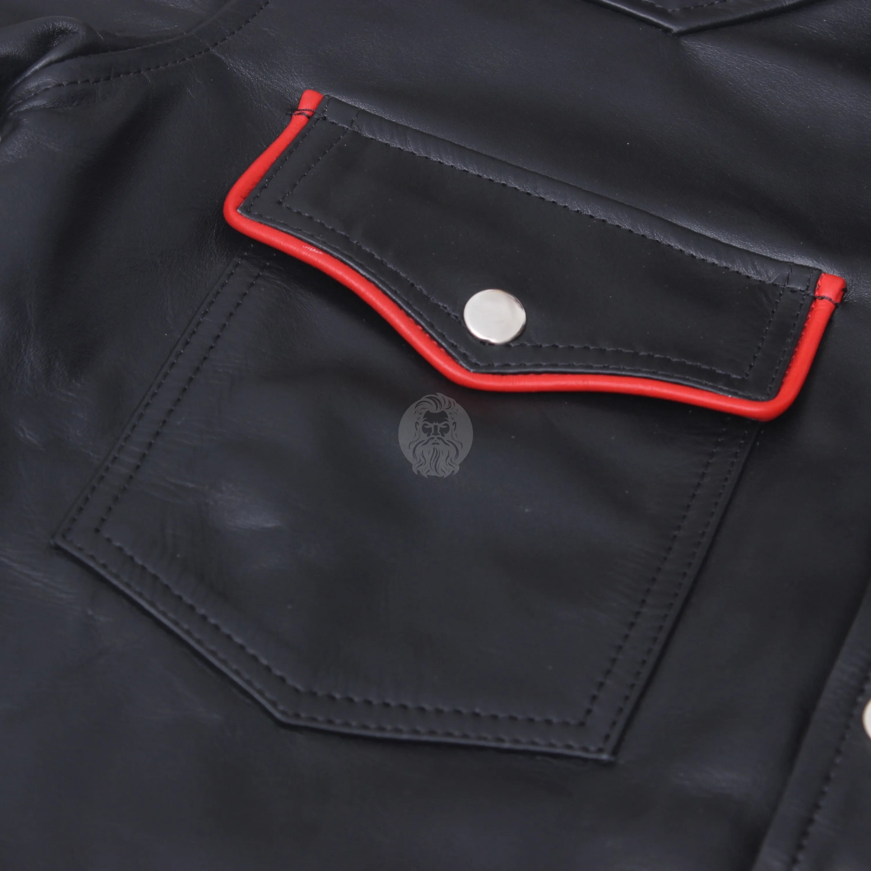 Genuine Leather Men's Black Short Sleeve Shirt, Short Sleeve Shirt, Men's Black Short Sleeve Shirt, Men's Black Leather Shirt, 