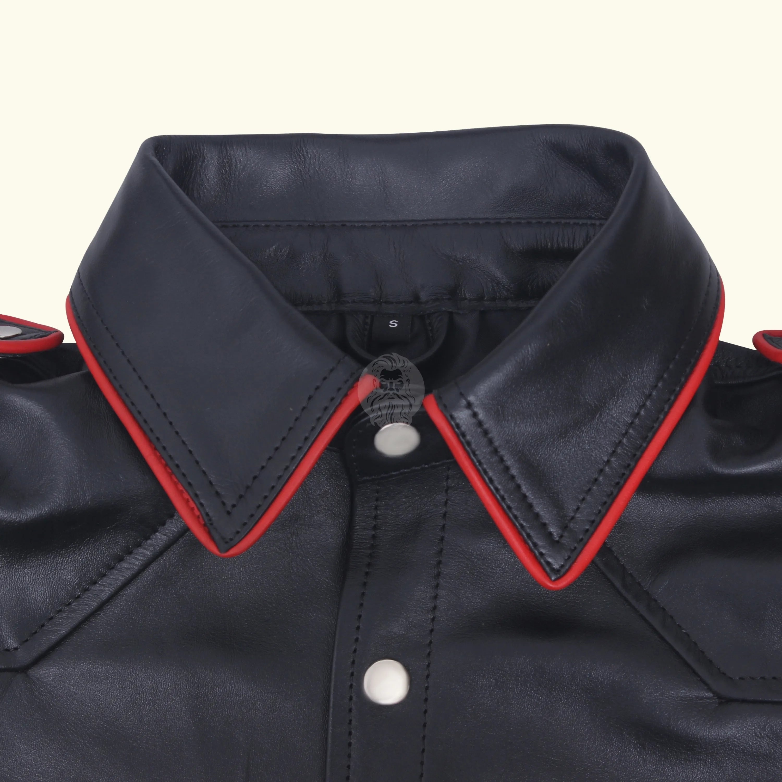 Genuine Leather Men's Black Short Sleeve Shirt, Short Sleeve Shirt, Men's Black Short Sleeve Shirt, Men's Black Leather Shirt, 