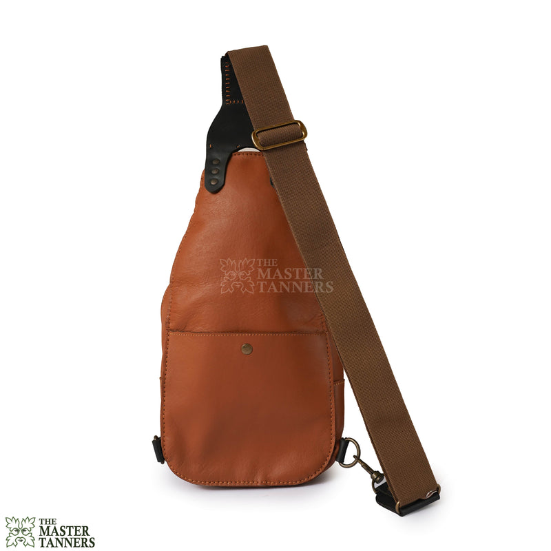 Premium Tan Leather Sling bag for Casual Look