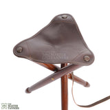 Tripod Camping Stool, Leather Hunting Stool, Leather Folding Stool, Camping Stool 