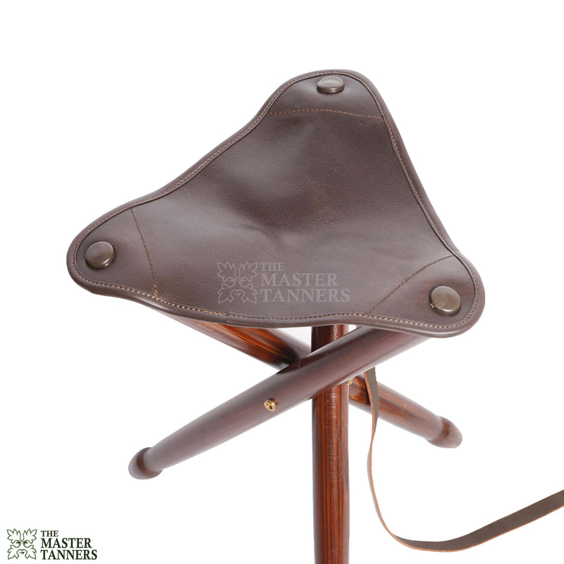 Tripod Camping Stool, Leather Hunting Stool, Leather Folding Stool, Camping Stool 