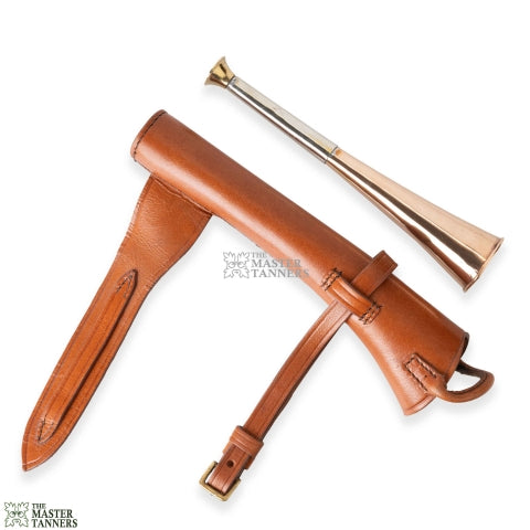 Fox Hunting Horn, Fox Hunting Horn with Leather Case, 1 band horn, 3 band horn, 4 band horn, Fox Hunting Horn 