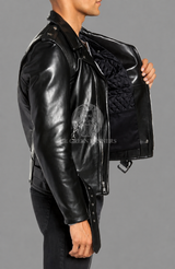 leather jacket, leather zipper jacket, genuine leather jacket, leather biker jacket